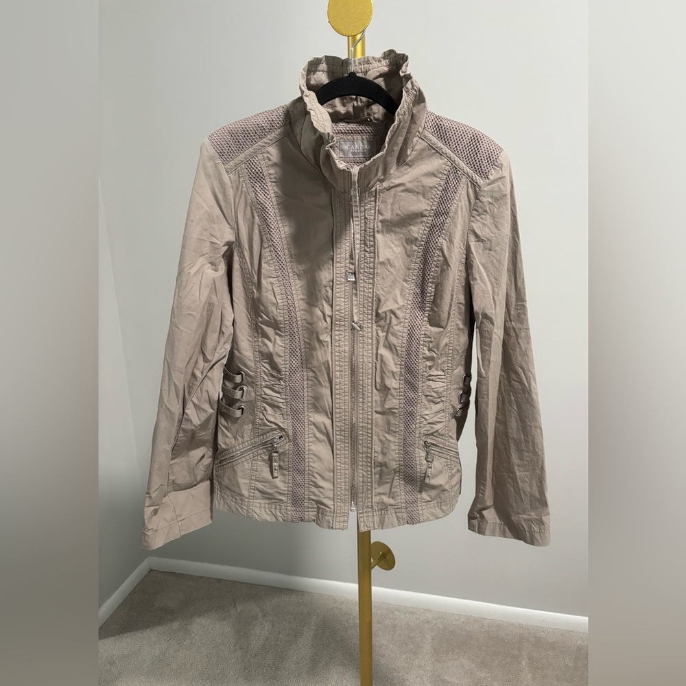 Elegant Women's Tan Utility Jacket